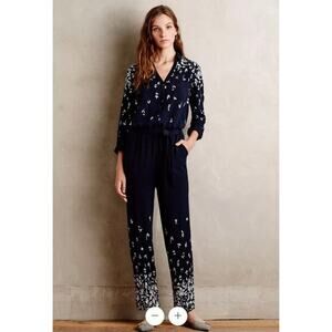 Anthropologie‎ Lilka Lakeshore Jumpsuit in Navy Blue
